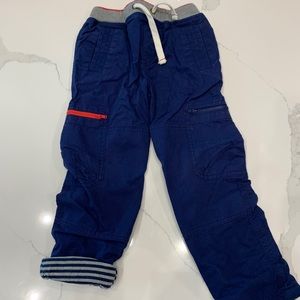 Mini Boden Navy cosy lined cargo pants (6y).